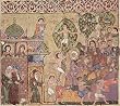 Syrian painter in 1220 (Kollekte book of the Gospels of the Syrian Jakobitenkirche, scene of Christ in Jerusalem Feed) B - 11x17