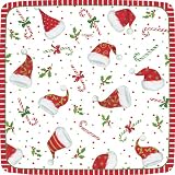 Entertaining with Caspari Salad Plates, Santa Hats Design, 16 plates total - cod. B002IPHMEC