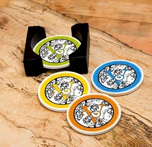 Gablecrest Monogram Absorbent Coaster Set (No Caddy) - V