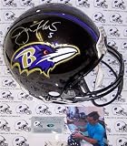 Joe Flacco Autographed/Hand Signed Baltimore Ravens Authentic Pro Line Football Helmet