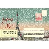 Cavallini Joyeux Noel Paris Eiffel Tower Christmas Letter Set