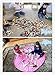 Homecube Large 59 Inches Diameter Baby Kids Play Floor Mat Toy Storage Bag Organizer Pink