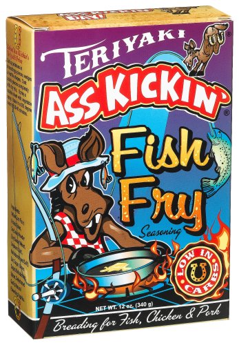 Ass Kickin' Fish Fry Teriyaki, 12-Ounce Boxes (Pack of 6) by Fish Sauces