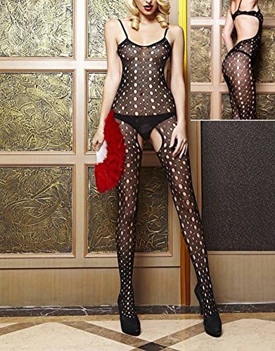Ulike2 Sling Black Perspective Leotard Tights Bodysuit Sexy Lingerie Open Crotch Bodystocking for Women