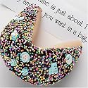 GIGANTIC Gourmet Fortune Cookie: Dark Chocolate Hand Dipped & Decorated for a New Baby Boy!