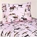 Twin 3pc Sheet Set for Western Cowgirl Bedding Collection - Cowgirl Horse Print