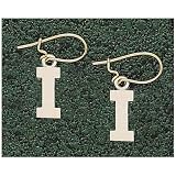 Logo Art Iowa Hawkeyes 10K Gold Team Font 5/8 Dangle Earrings