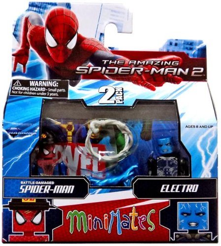 Marvel Minimates Series 56 Mini-Figure Battle-Damaged Spider-Man with Electro
