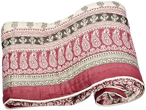 Cnc India Abstract Cotton Jaipuri Single Bed Quilt-88X58 Cm Multi