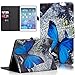 iPad Mini Case, Mini 2/3/4 Case, Dteck Slim Fit [Stylus Slot] Flip Folio Stand PU Leather Wallet Case with Auto Wake/Sleep Smart Protective Cover for Apple iPad Mini 4/3/ 2/1 (Blue Butterfly)