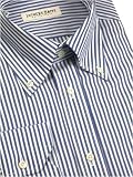 Jacques Britt Hemd Button Down Blau gestreift