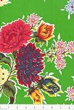 Oil Cloth Mums Green