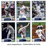 2012 Topps Opening Day Los Angeles Dodgers Team Set In Protective Storage Album - 6 Cards including Dee Gordon, Matt Kemp, Kershaw & more!
