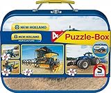 SCHMIDT New Holland Farm Tractors in Gift Tin 4-in-1 Puzzles by Lion Rampant Imports Ltd