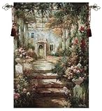 Manual Woodworkers & Weavers Summer Pergola Grande Cotton Tapestry Wall Hanging, 35 by 47-Inch
