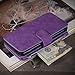 Galaxy Note 5 Case, Note 5 Case iNNEXT Note 5 Wallet Case Premium PU Leather Folio Book Style Multiple Card Slots Cash Pocket with Magnetic Closure Case Cover for Samsung Galaxy Note 5 (Purple)