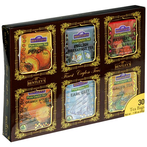Bentley's Finest Teas Assorted Sampler Pack, 30-Count Packages (Pack of 4) by Bentley's