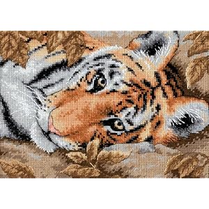 Dimensions-Counted-Cross-Stitch-Beguiling-Tiger