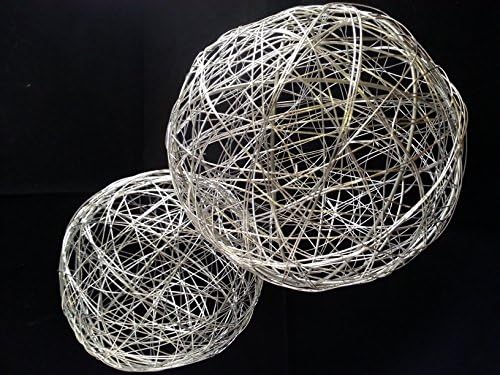 6'' Decorative Silver Wire Ball . Set of 2 Balls....