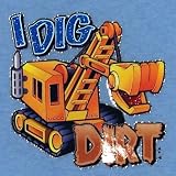 MENS HOODY : LIGHT BLUE - XX-LARGE - I Dig Dirt - Litho Glitter