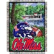 Mississippi Rebels NCAA Woven Tapestry Throw (Home Field Advantage) (48x60")"
