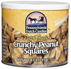 Pennsylvania Dutch Candies Crunchy Peanut Squares, 8-Ounces Tins (Pack of 4)