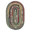 Thimbleberries Winter Oval Braided Rug
