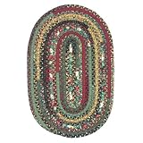 Thimbleberries Winter Oval Braided Rug