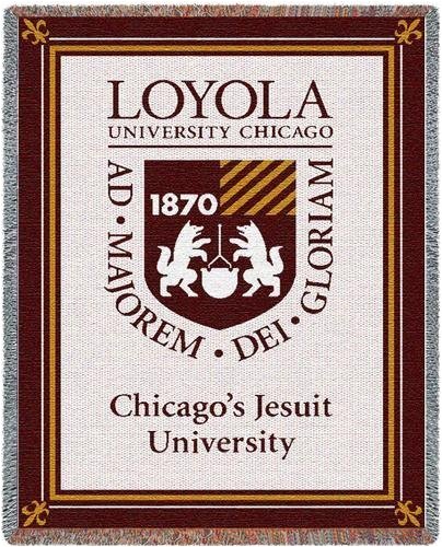 Loyola Univ Chicago Shield - 69 x 48 Blanket/Throw
