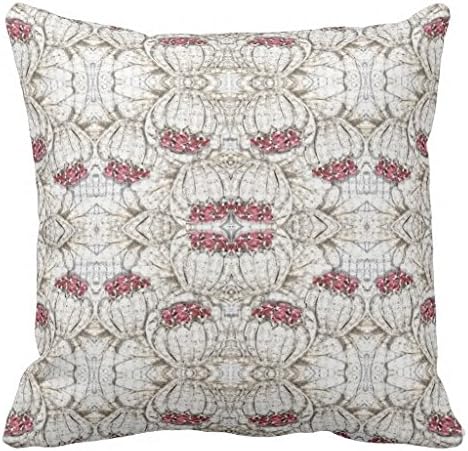 Garnet Red White Diamond Bling Flower Print Throw R71bf82bae221417795ed14049c10ad56 2zbjl 8byvr Pillow Case 18X18