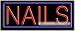 Nails Neon Sign (13H x 32L x 3D)