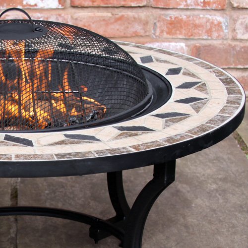 Buy Calenta Mosaic Bbq Fire Bowl at Garden incinerators & Fire Pits