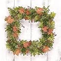 Square Maple Boxwood Wreath, 16 inch