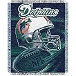 Miami Dolphins NFL Triple Woven Jacquard Throw (Spiral Series) (48x60")"