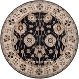 Surya Caesar CAE1033 Black 40 x 40 Round Rug Hand Tufted Wool