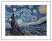 Vincent Van Gogh Starry Night Quality Framed Art Print Canvas Texture Finish 28 x 22