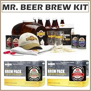 Mr. Beer Brewmasters Select Beer Kit w/ St. Patricks Irish Stout and Octoberfest's Vienna Lager Refill Brew Pack