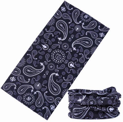 12-in-1 Headband [Paisley] - Versatile Sports Headwear - Wear it also as a Neck Gaiter, Bandana, Balaclava, Mask & More. Constructed with High Performance Moisture Wicking Microfiber. Perfect for Running & Hiking, Biking & Riding, Skiing & Snowboarding, Hunting, Working Out & Yoga for Women and Men. 100% Satisfaction Hassle-Free Money-Back Guarantee.
