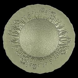 Petunia Charger Dinner Plate (13"), Metallic Sage - 6 Pack