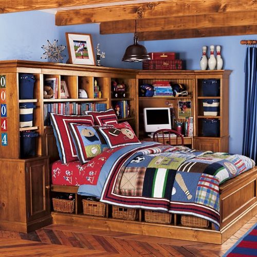Pottery Barn Kids Rustic Thomas Bed System & Corner Desk System