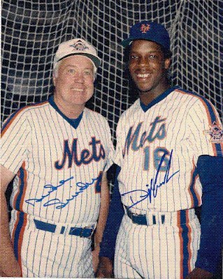 Autographed/Hand Signed Duke Snider & Dwight Gooden New York Mets 8x10 Photo