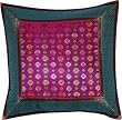 ShalinCraft Cushion Cover in Silk Decor Gifts 16x16 inches (bcbr182)