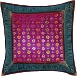 ShalinCraft Cushion Cover in Silk Decor Gifts 16x16 inches (bcbr182)