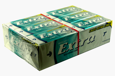 Extra PTP Polar Ice Big Pack 12, 15 Stick Packs by Sugar-Free Candy