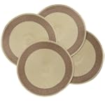 Montenegro Round Placemat, Beige, Set of 4