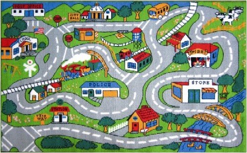 Childrens Toyshop  Toys : LA Rug Country Fun 19-by-29-Inch Play Rug