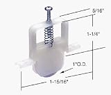 CRL Sliding Screen Door Bottom Roller 1 Nylon Wheel for CRL and Columbia Doors - Package