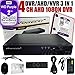 DVR 4 Channel Ventech 1080 3 in 1 Hybrid Surveillance Recorder Security Systems HDMI Output QR Code Set Up Push Alerts on Cell Phones & Free App P2P 720P 960P 1080P AHD