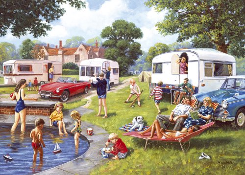 Childrens Toyshop  Toys : Gibsons Puzzle - Caravan Holidays - 1,000 Piece Jigsaw
