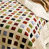 Gaiam Organic Shaker Patchwork Sateen Quilt, Full/Queen,
